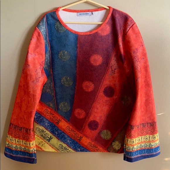 Colourful long sleeve top XL - Picture 2 of 7